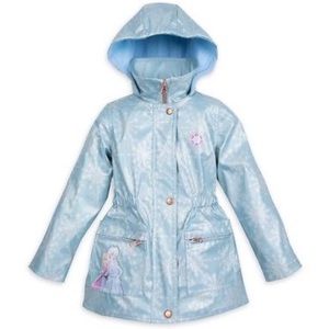 Disney Frozen Light Blue Girls Rain Jacket 2T
